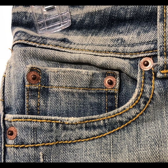 American Eagle Artist Stretch Blue Jeans Sz 8 - Picture 6 of 7